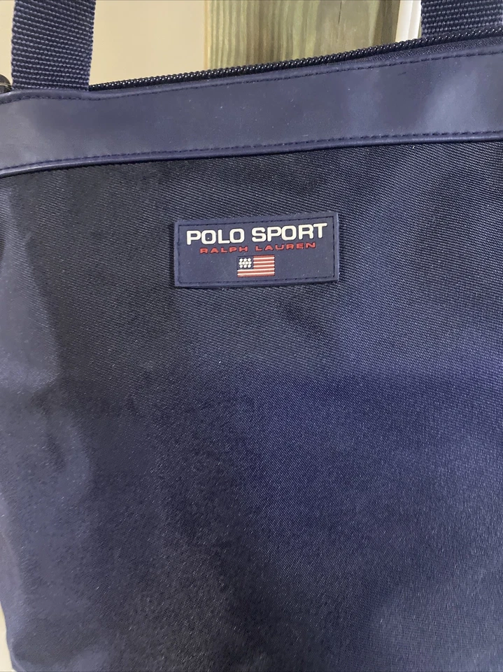 Bolso Deportivo Polo Ralph Lauren Vintage Mensajero Bandolera Azul Marino Hombro Foto 2 de 4