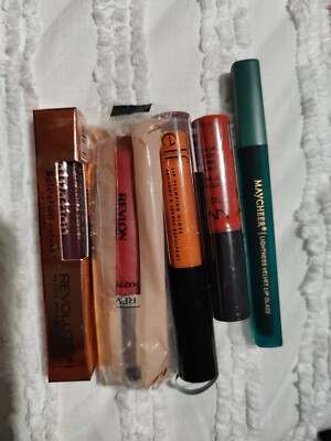 Konvolut NEU Make-up Lippenstift Lippe flüssig matt rot glänzend lila Samt Revlon NYX