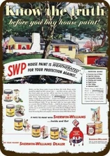 1950 SHERWIN WILLIAMS House Paint Vintage-Look DECORATIVE REPLICA METAL SIGN