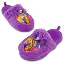RAPUNZEL Jewel Heart Plush SLIPPERS Girls 11/12 L16.5cm TANGLED NWT Disney Store