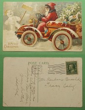 DR WHO 1910 SANTA CLAUS CHRISTMAS POSTCARD w16326