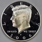 2006 S 90% Silver Kennedy Half Dollar Proof DCAM Light Toning UNC