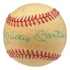 Mickey Mantle New York Yankees Signed American League Baseball PSA/DNA LOA