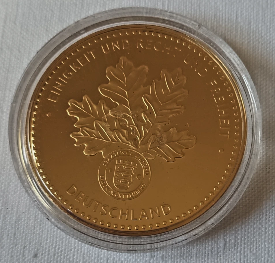 Medaille ALBERT EINSTEIN  Greatest Lives in History Cu vergoldet  2008 - Bild 2 von 4