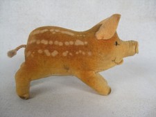 Vintage German Steiff 4" Velvet Young Wild Boar 1407,0 Circa 1956 no ID