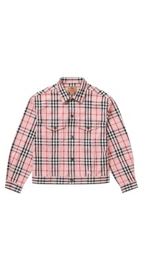 Supreme×BURBERRY Denim Trucker JACKET Supreme Burberry Denim Trucker Jacket Beige Men's - SS22 - US