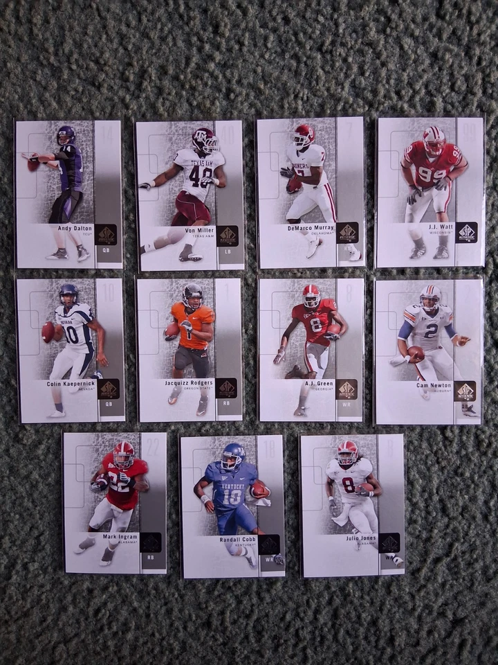 (4)2011 SP AUTHENTIC FOOTBALL COMPLETE SET LOT(1-100) Loaded with GREAT RC's! - Image 2 of 2