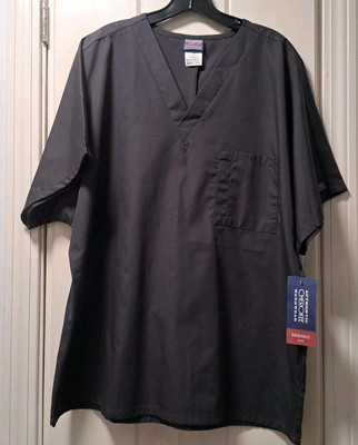 Cherokee Workwear Unisex Large V-Neck 4777 Pewter Short Sleeve Scrub Top