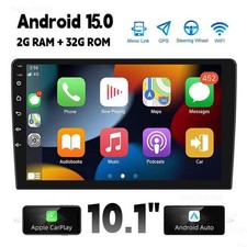 Double 2Din 10.1" Car Stereo Android 15 Apple CarPlay Radio GPS Navi WiFi Player