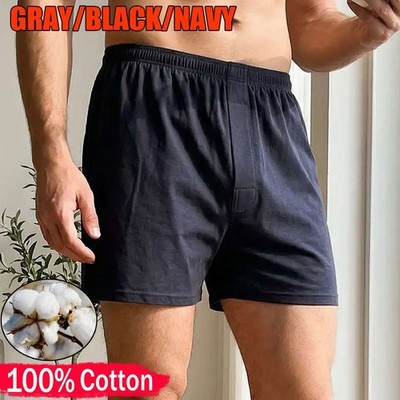Mens Cotton Lounge Sleepwear Home Short Pants Boxer Briefs Shorts  Underwear new