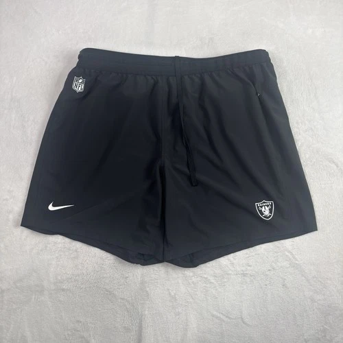 Nike Dri-Fit NFL Las Vegas Raiders Black Activewear Athletic Shorts Men's XXL