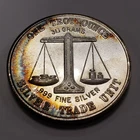 1 oz .999 Silver Round - Silver Trade Unit - Rainbow Toning - SKU-U2368