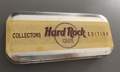 Hard Rock Cafe Alu-Dose Sammlerdose für Pins, leer, mit Pappinlet