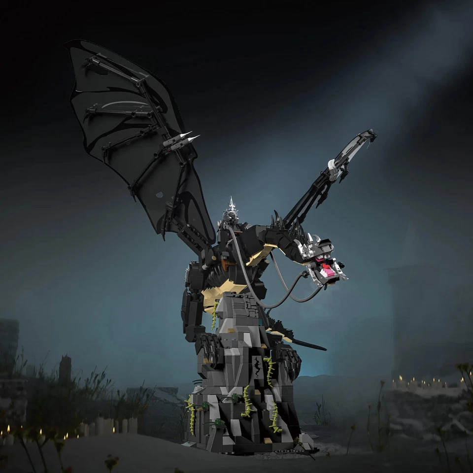 Ladrillos de construcción modelo dragón negro escena juego clásico 1361 piezas base Foto 3 de 4