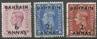 BAHRAIN/1948-9/USED/SC#55-6, 58/ KING GEORGE VI / KGVI/ PARTIAL SET