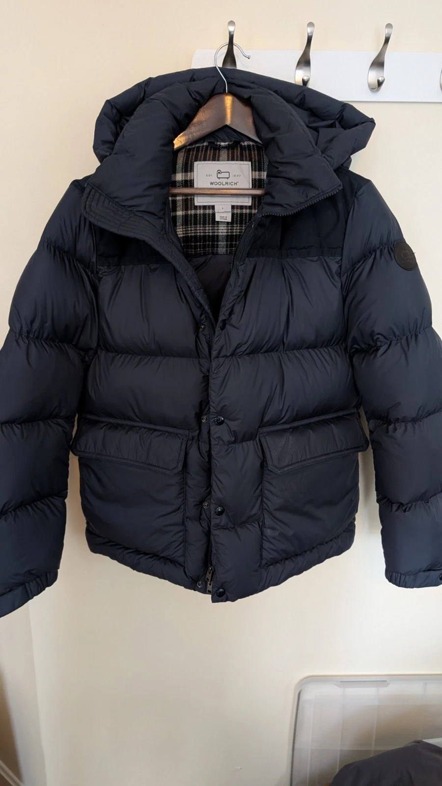 Woolrich Duck Down Woolen Mills Puffer Jacket Size Large