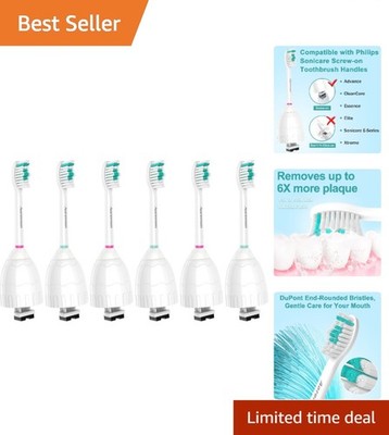 6 Count Philips Sonicare Replacement Brush Heads - Clinically Proven Cleaning