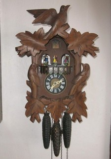 E. Schmeckenbecher Black Forest Germany One Day Musical Cuckoo Clock Works