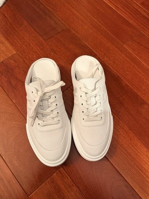 Hermes Backless Sneakers Size 39 NEW White Leather | eBay
