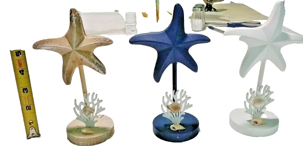 3 Wooden Stars Table Top.