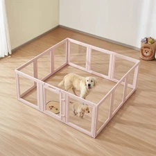 VEVOR Dog Whelping Box,60x59x23" Transparent Plastic Dog Whelping Pen for X-La