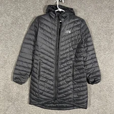 Mountain Hardwear Jacket Womens Medium Black Hooded Puffer Down Parka Insulated