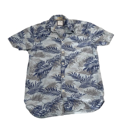 KY's Camicia hawaiana originale | uomo | S - 4XL | manica corta | tasca frontale | stampa hawaiana | foglie di ibisco di bambù, bianco, S