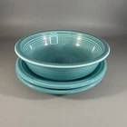 Set Of 2 Fiesta Salad Plates Turquoise 7” & 1 Soup Bowl 7”x2” Fiestaware USA HLC
