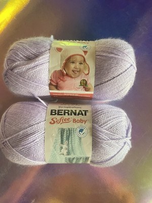 Bernat Softee Baby Yarn Skein Lot, Soft Lilac, 3-light Acrylic 166030 (3pk)
