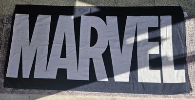 MARVEL Studios Comics MCU Official Black White Beach Shower Towel Vintage RARE 