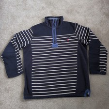 Joules Maglione Uomo 1/4 Zip Navy/Bianco Fletcher Rigato Felpa Media M
