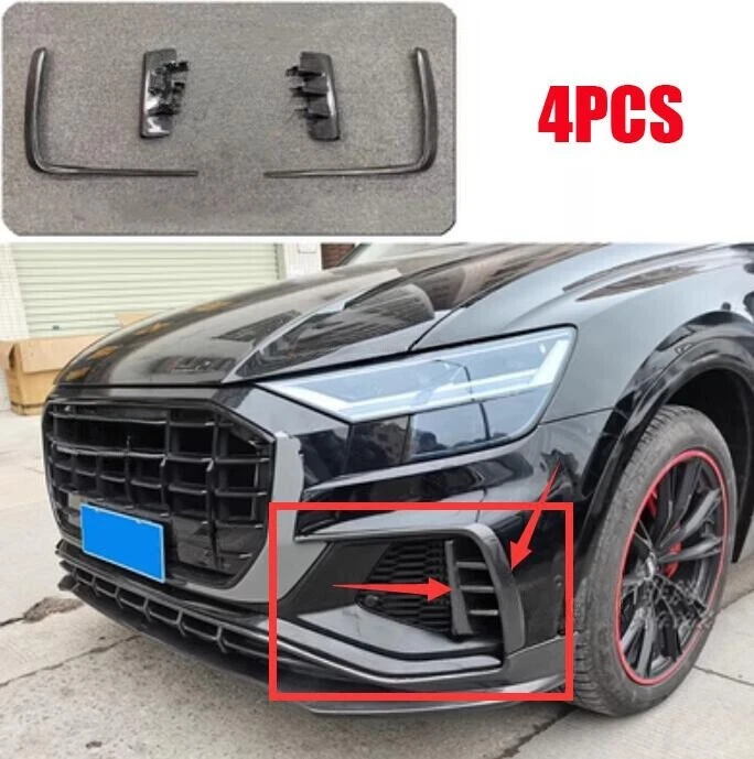 Alerón labial de parachoques delantero de fibra de carbono para Audi Q8 SQ8 2021-2022 @B Foto 4 de 4