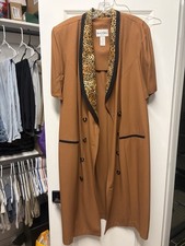 Brown/Animal Print Trench Coat Women’s New With Tags