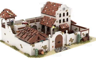 Klemmbausteinset MOC Old Mexican Villa 3500+ Teile Architektur DIY +PDF - Bild 1 von 4