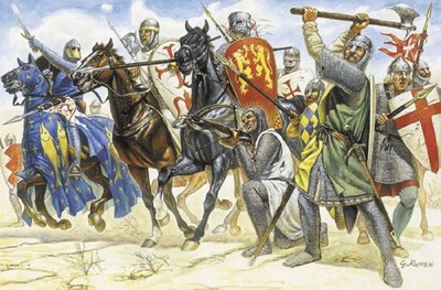 Italeri 1/72 Scale XI Century Medieval  Crusaders Plastic Figures Set 6009 NEW!