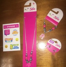 Justice Initial R Necklace, Bracelet  Earring Jewerly Set Zebra Easter Bir