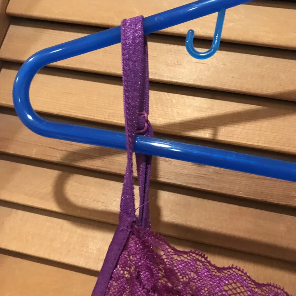 Женская мода жук без рукавов майка с кружевной отделкой фиолетовый нарядный размер 1 X - Изображение 4 из 4