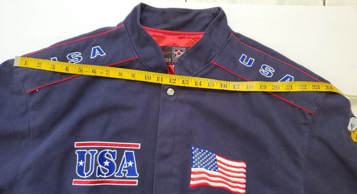 Jeff Hamilton Spirit of America Men's Bomber Jacket Sz 3XL Jeff Hamilton Spirit of America Men's Bomber Jacket Sz 3XL