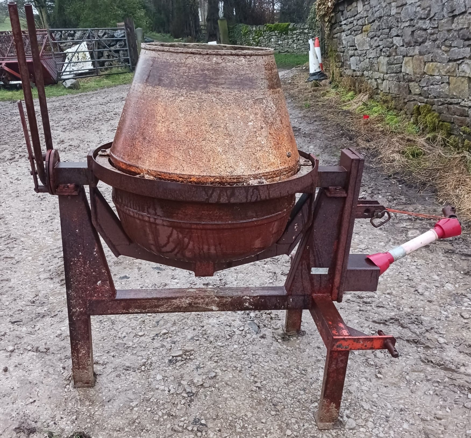 Lawrence Edwards tractor 3pl Pto driven concrete mixer, astwell