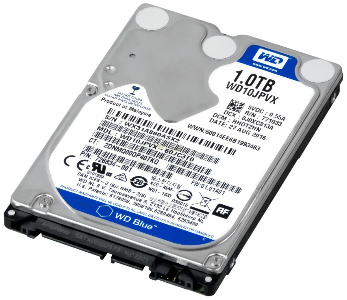5400 Rpm Tb Wd10jpvx Hard Drive WD Blue WD10JPVX 1TB 5400RPM SATA