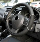 Leather Look Black Grey Vented Steering Wheel Cover for Citroen Grand C4 Picasso