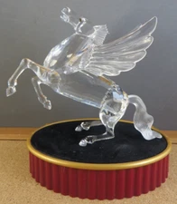 1998 SCS Swarovski Crystal Figurine 216327 Pegasus Winged Horse Jeweled Base #1