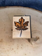 Rubber Stampede Maple Leaf Autumn Fall Wooden Mounted Stamp 272D