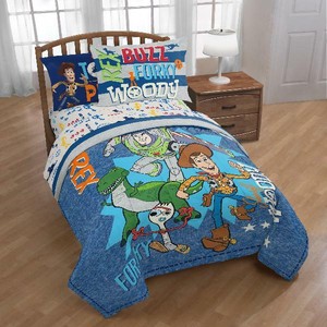 Toy Story 4 Twin Full Comforter Set W Woody Buzz Forky Rex