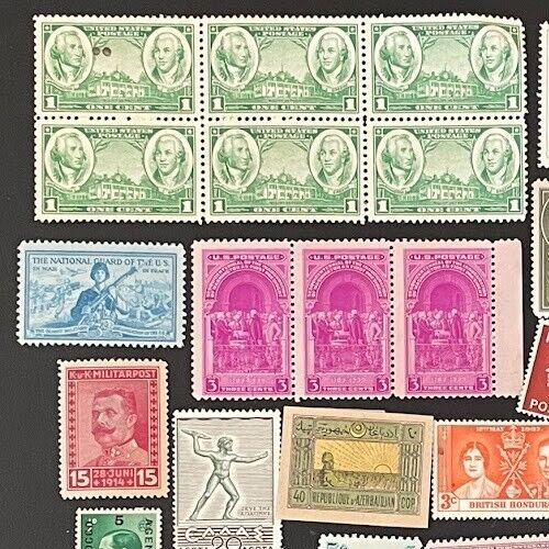Postage Stamp ASSORTED MISC. LOT OF 35 Unused Vintage Collectible