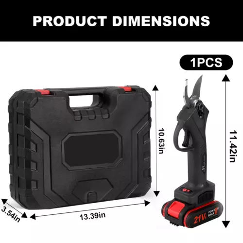 Cordless Electric Pruner Pruning Shears Scissor Cutter Brushless with 2 Battery - Picture 11 of 11