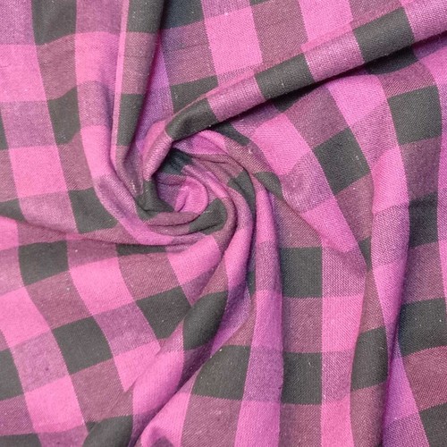 100% Cotton Linen Material Gingham 1" Khadi Dress Craft Quilting Fabric 42" - Picture 17 of 25