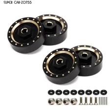 Brass Extended 20mm Wheel Hubs 7MM Hex for RC 1/24 Axial SCX24 90081 Deadbolt