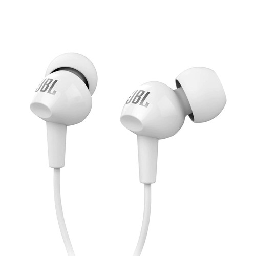 JBL C100SI Wired In Ear Headphones with Mic,JBL Pure Bass Sound, ColourS- White, - Picture 3 of 7