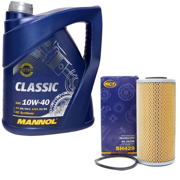 MotoröL Set 10W-40 5 Liter + ÖLfilter SH 429 FüR Mercedes Benz E-Klasse SL-image